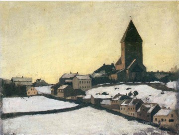 古いアーカー教会 1881年 エドヴァルド・ムンク Oil Paintings